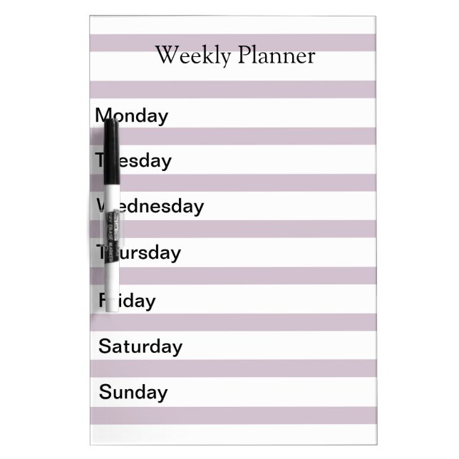Weekly Day Planner List Dry-Erase Board (Front)
