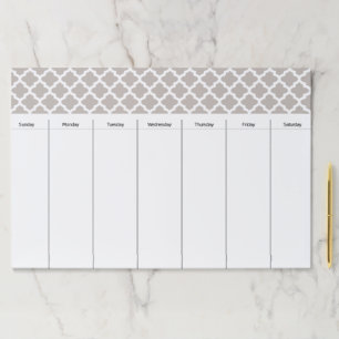 Weekly Desk Planner Large Paper Pad