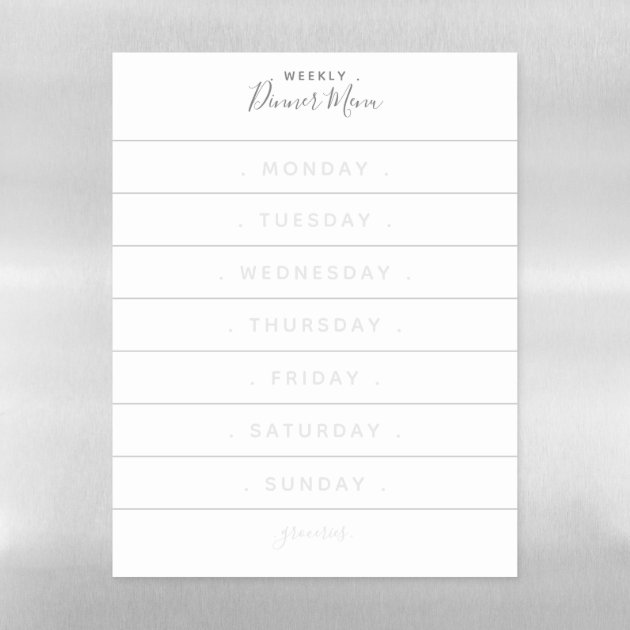 Printable Grey Sheet Food Plan - Weekly Dinner Menu Gray Meal Plan Magnetic Dry Erase Sheet R16894004a13745628ddc7a8199543ae2 Bzyd1 630