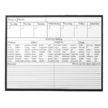 Weekly Emotion Calendar - Personalize