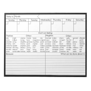 Weekly Emotion Calendar - Personalize Notepad