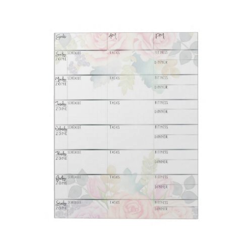 Weekly Goal Planning Checklist Planner Notepad