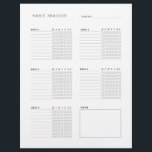 Weekly Habit Planner and Tracker Printable Letterhead<br><div class="desc">Track multiple habits on the go with our weekly habit planner template. This Print ready habit tracker will help you track multiple habits for up to 5 weeks on a single page. It is one of the time efficient and money saving print item to save you time.</div>