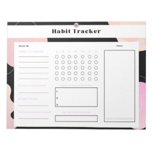 Weekly Habit Tracker Notepad