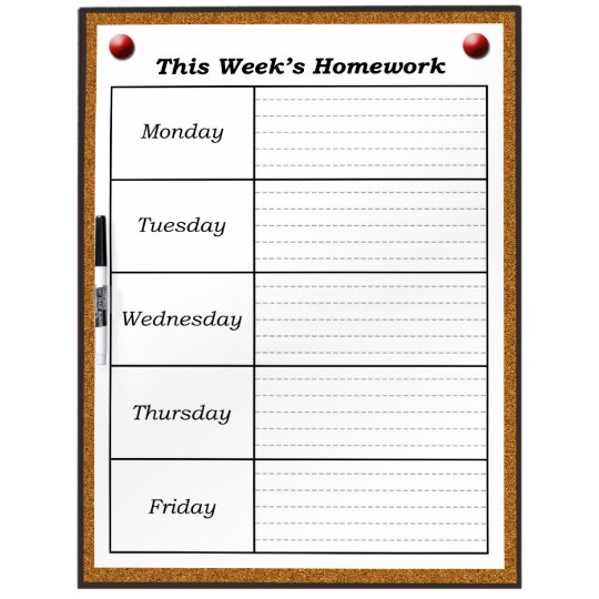 Hourly schedule dry erase board picture
