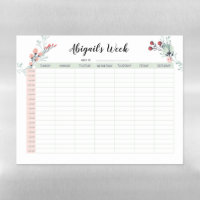 Weekly Hourly Planner with Sunday Start 7am - 12am