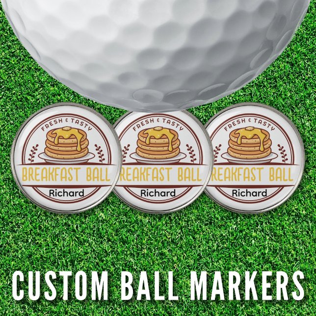 Weekly League Golf Dad Funny Breakfast Ball Name Marker (Creator Uploaded)