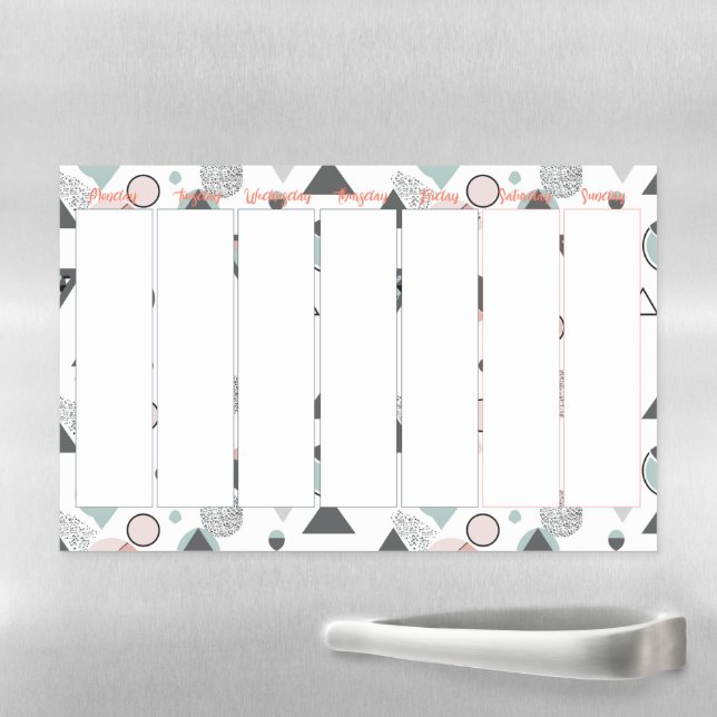 Weekly Magnetic Dry Erase Sheet (In Situ)