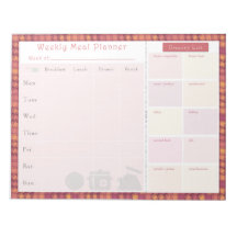 Weekly Meal Planner Autumn Overlap