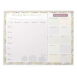 Weekly Meal Planner Colorful Shapes Notepad at Zazzle