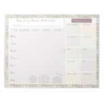 Weekly Meal Planner Colorful Square Notepad at Zazzle
