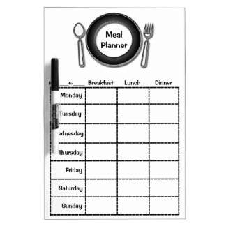 Weekly Meal Planner Dry Erase Board
