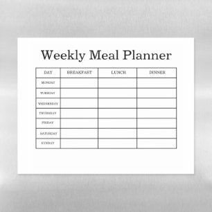 Weekly Meal Planner Fridge Schedule Calendar Magnetic Dry Erase Sheet