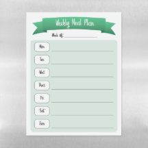 Weekly Meal Planner- Green