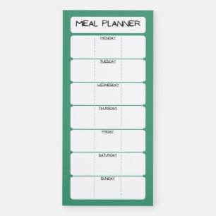 Weekly Meal Planner - Magnetic Notepad