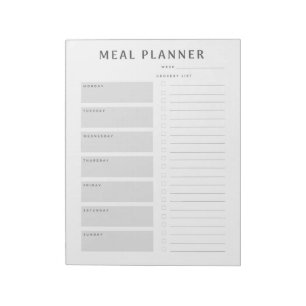 Weekly Meal Planner Notepad
