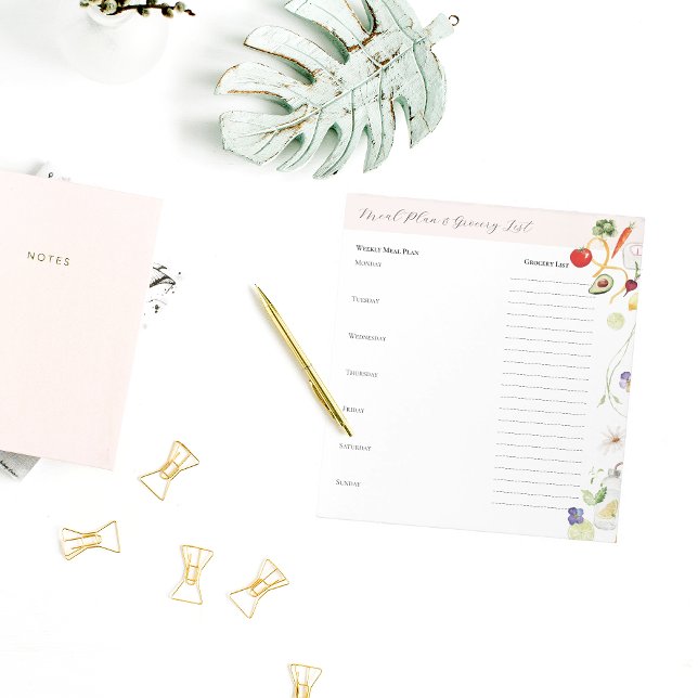 Weekly Meal Planner with Grocery List Notepad (Creator Uploaded)
