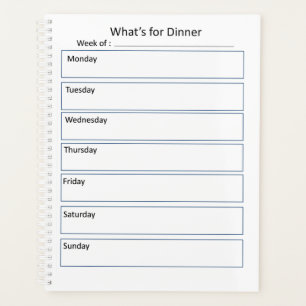 Weekly Menu Dry Erase Board - What's For Dinner -  Planner