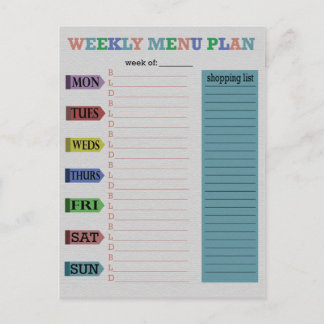 Weekly Menu Plan