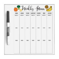 Weekly Menu Planner Dry Erase Calendar Dry Erase Board