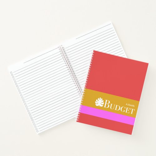 Weekly monthly budget expenses modern bright  notebook