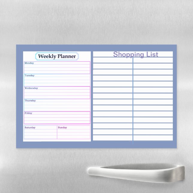 Weekly organizer magnetic dry erase sheet (In Situ)