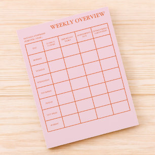 Weekly Overview Academic Planner for Students