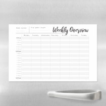 Weekly planner and organiser, hour by hour view magnetic dry erase sheet Weekly planner and organiser, hour by hour view magnetic dry erase sheet