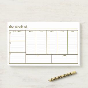 Weekly Planner Appointment Task Goal Post-It Notes