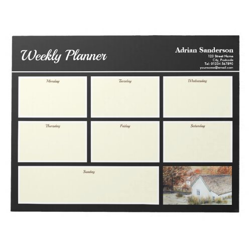 Weekly Planner Buttermere Village England Autumn Notepad