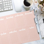 Weekly Planner Custom Color Tear Away Calendar Notepad<br><div class="desc">White brushy style letters,  lined.  Customize with your own background color,  Click "customize it" to change the color on the right; use the eye dropper tool,  "advanced" for the whole spectrum.</div>