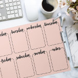 Weekly Planner Custom Color Tear Away Calendar Notepad<br><div class="desc">Customize with your own background color,  Click "customize it" to change the color on the right; use the eye dropper tool,  "advanced" for the whole spectrum.</div>