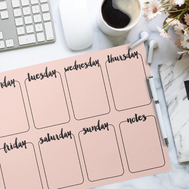 Weekly Planner Custom Color Tear Away Calendar Notepad (Creator Uploaded)