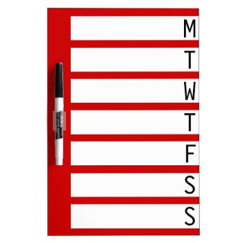 Weekly Planner ~ Dorm / Home/ Office Dry Erase Board by Ladiebug at Zazzle