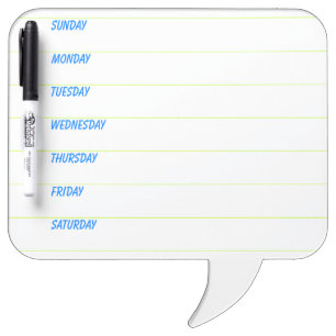 Weekly Planner Dry-Erase Board