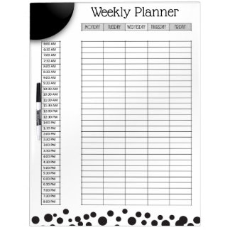 Weekly Planner Dry Erase Board
