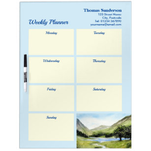 Weekly Planner Lake Buttermere Cumbria England Dry Erase Board