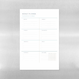 Weekly Planner Magnetic Dry Erase Sheet
