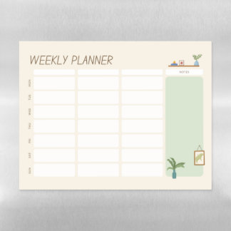 Weekly Planner Magnetic Dry Erase Sheet