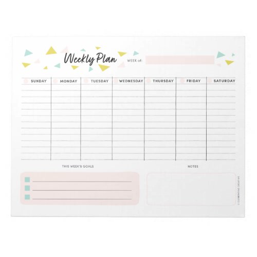 Weekly Planner _ Modern Triangles Notepad