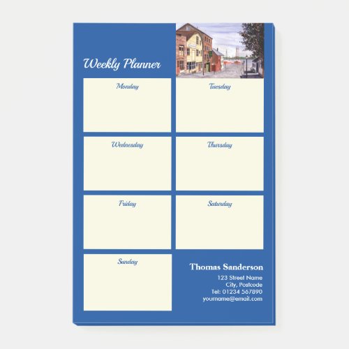 Weekly Planner New Bedford Massachusetts Painting Post_it Notes