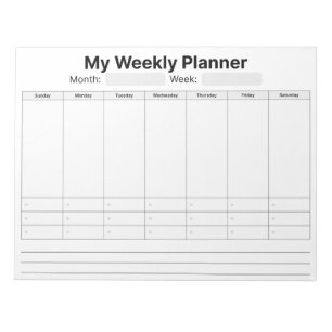 Weekly Planner Notepad