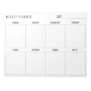 Weekly Planner, Notepad