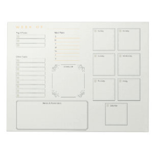 Weekly Planner Notepad