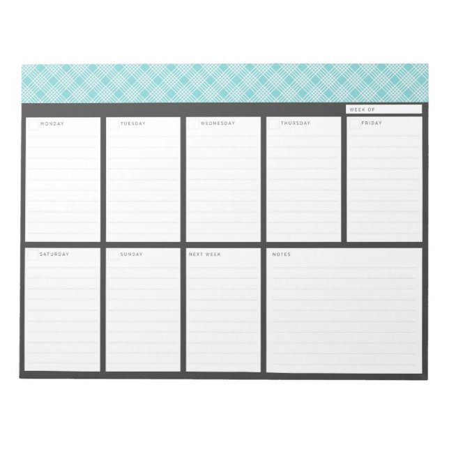 Weekly Planner Notepad (Front)