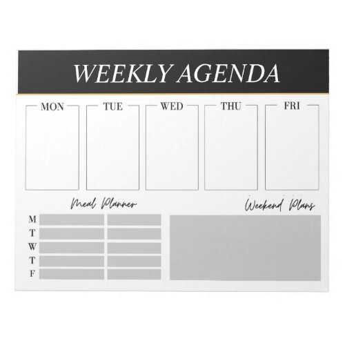 Weekly Planner Notepad