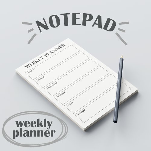 Weekly Planner Notepad Daily Planner Notepad