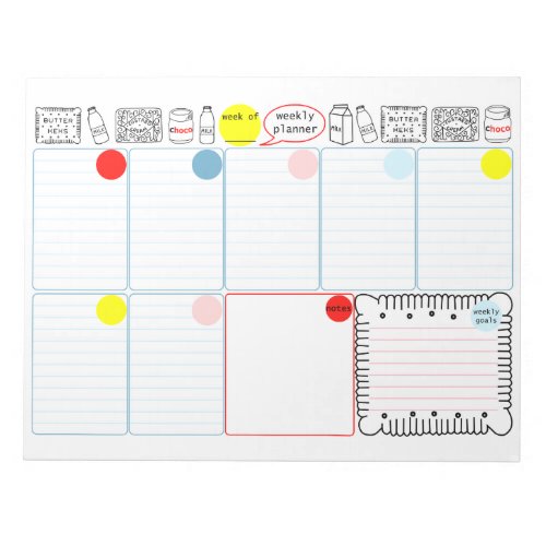 Weekly Planner Notepad Weekly To Do List Notepad