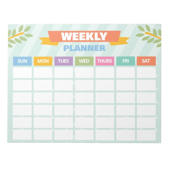 Weekly Planner Paper Notepad (Front)