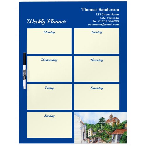 Weekly Planner Portmeirion North Wales Pen Ink Dry Erase Board